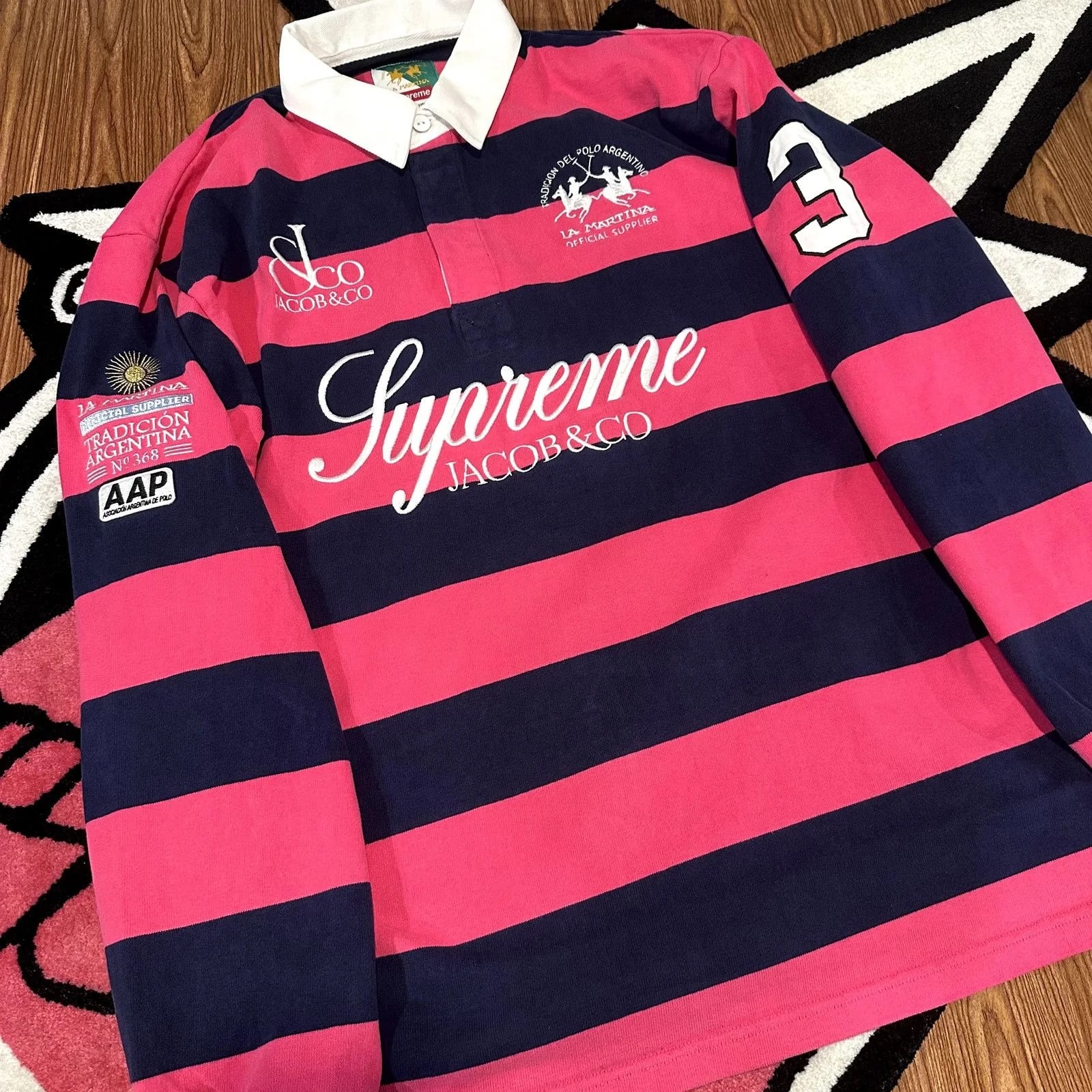 Supreme — Supreme la Martina Rugby Stripe – Medium – in Bag — streetwear — resale