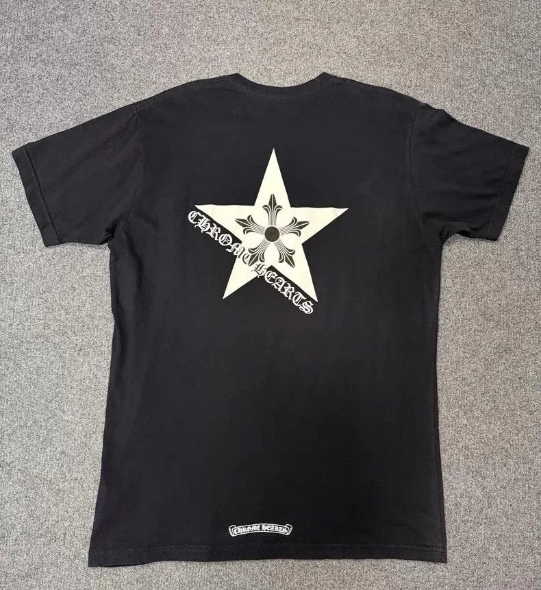 Chrome Hearts — Hearts Pentagram Printed Short Sleeved T-shirt — streetwear — resale