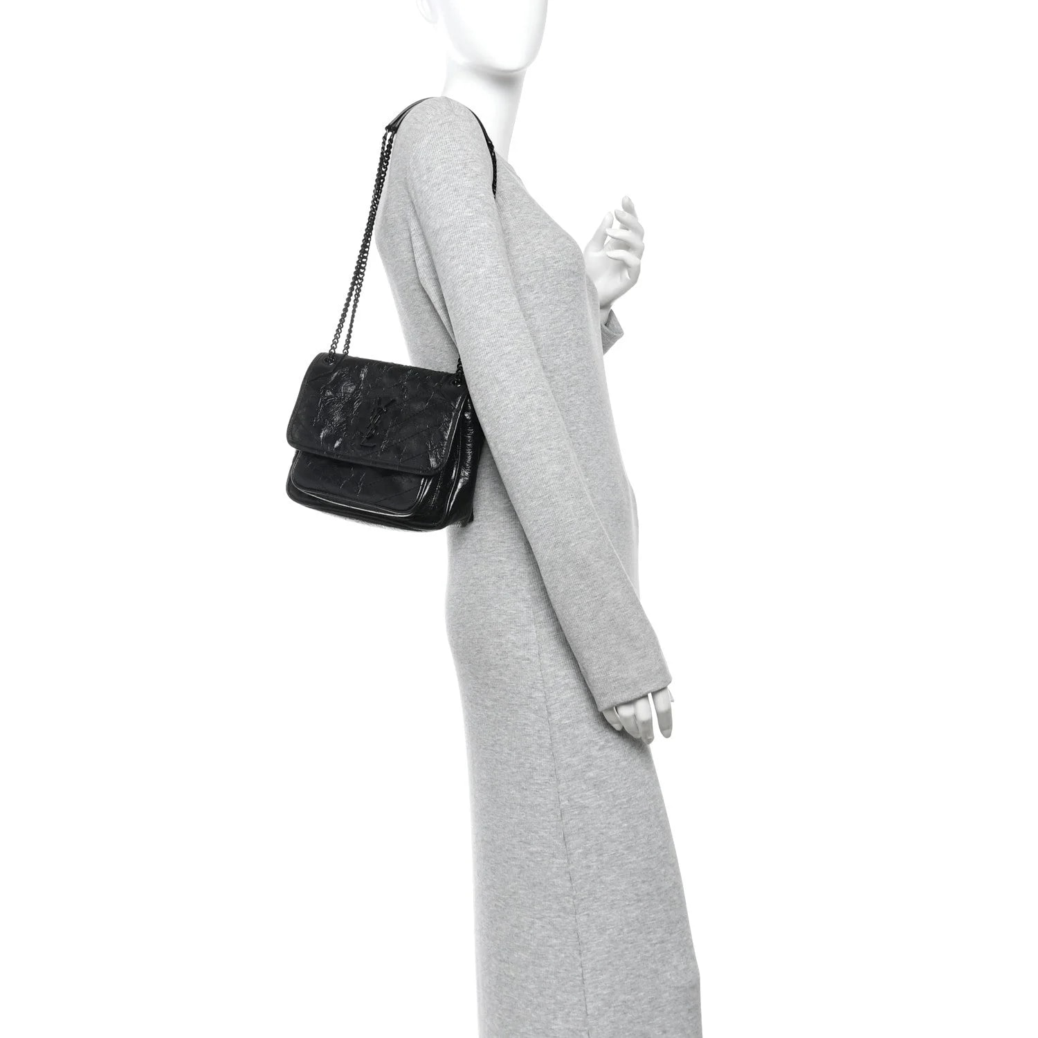 Crinkled Baby Niki Chain Satchel 2