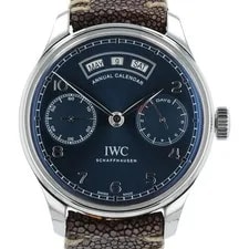 IWC Portuguese Annual Calendar Steel Blue Dial Automatic IW503502 2