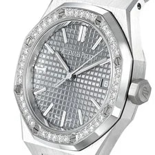 Audemars Piguet Royal Oak 33MM Silver Index Hour Markers Dial Stainless... 2