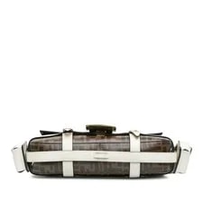 Fendi Glazed Fabric Cage Baguette Satchel 3