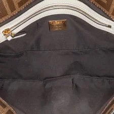 Fendi Glazed Fabric Cage Baguette Satchel 4