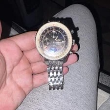 Breitling Navitimer Chronograph Date Black Dial Slide Rule Steel Bracelet 2