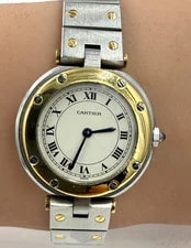 Cartier Santos Quartz 27mm 2 Tone New Battery Working 2