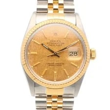 Rolex — Rolex Datejust Watches 16013 Stainless Steel K18 Yellow Gold Mosaic Tritium — Watch — resale