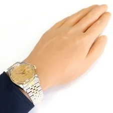 Rolex Datejust Watches 16013 Stainless Steel K18 Yellow Gold Mosaic Tritium 2