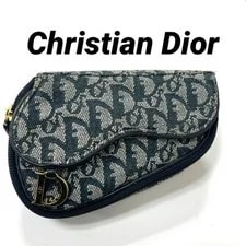 Dior — Christian Dior Trotter Saddle Pouch Zip Cosmetic Bag Charm Auth — Handbag — resale