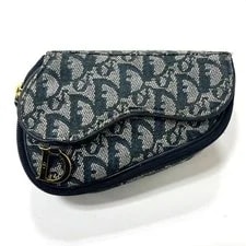 Christian Dior Trotter Saddle Pouch Zip Cosmetic Bag Charm Auth 2
