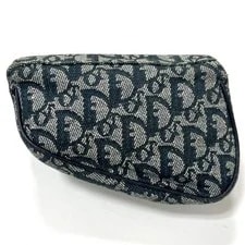 Christian Dior Trotter Saddle Pouch Zip Cosmetic Bag Charm Auth 3