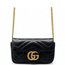 Gucci — Gucci Chevron Super Mini GG Marmont Chain Wallet (sa062226a8r) — Handbag — resale
