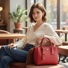 Prada — Prada 2-Way Triangle Logo — Handbag — resale