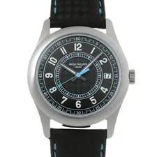 Patek Philippe Calatrava 6007G-011 Black White Gold Carbon/Leather #W042 2