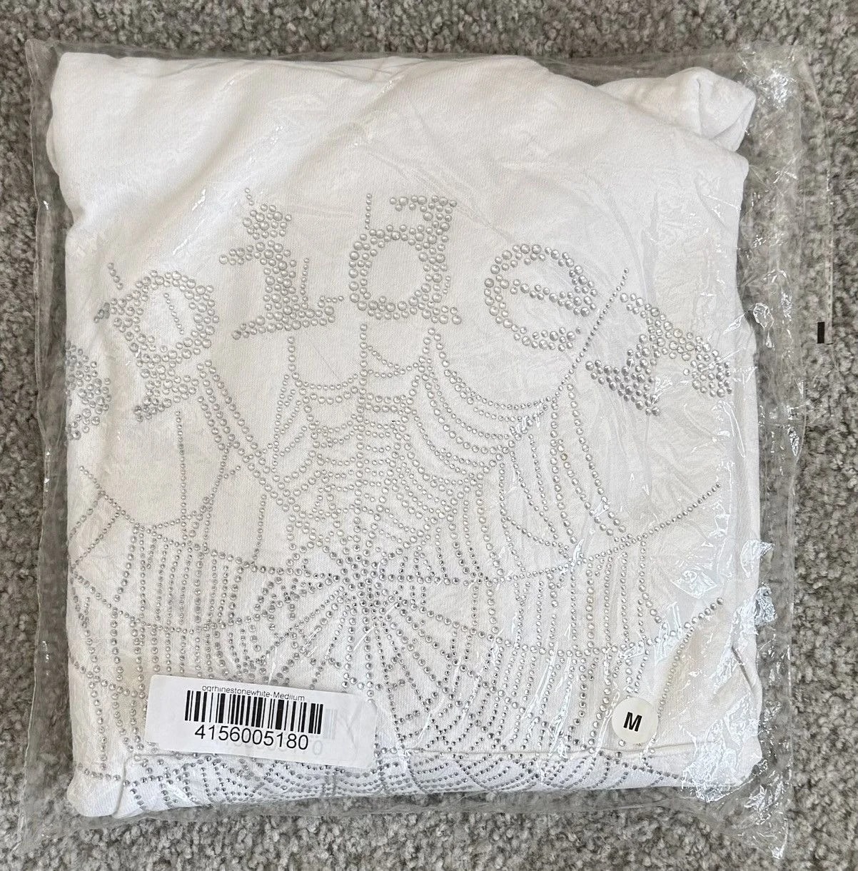 Sp5der OG Rhinestone Logo Hoodie — streetwear — resale