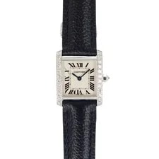 Cartier — Cartier Tank WE100231 White Gold Leather / White Gold Diamond 19mm #KNW2768 — Watch — resale