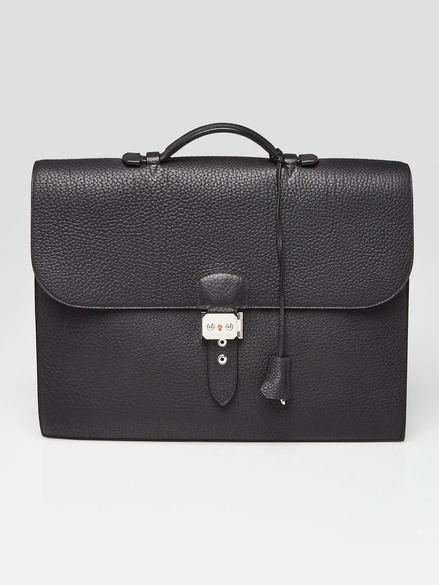 Hermès — Hermes 38cm Palladium Plated Sac A Depeches Briefcase — Handbag — resale
