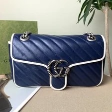 Gucci — Gucci GG Marmont Logo Color-Blocked Trim Quilted - Unused #7VL444 — Handbag — resale