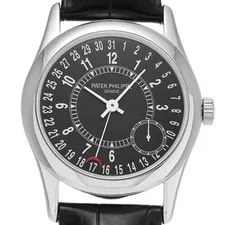 Patek Philippe — Patek Philippe Calatrava 6000G-001 Black White Gold Automatic #W154 — Watch — resale