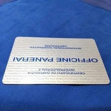 Officine Panerai Genuine Guarantee Card With International Warranty From Japan 2