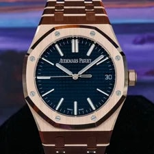 Audemars Piguet — Audemars Piguet Royal Oak Rose Gold Blue Dial 41mm 2025 Complete - 15510OR — Watch — resale
