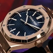 Audemars Piguet Royal Oak Rose Gold Blue Dial 41mm 2025 Complete - 15510OR 2