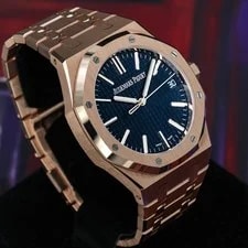 Audemars Piguet Royal Oak Rose Gold Blue Dial 41mm 2025 Complete - 15510OR 3