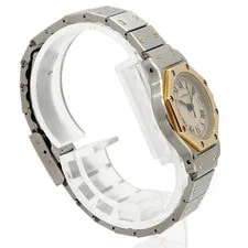Cartier Santos Octagon SM W2001683 Ivory Dial Ss/yellow Gold QZ 3