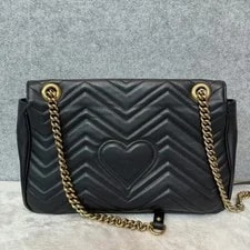 Gucci GG Marmont Medium Chevron Quilted Crossbody Chain 2