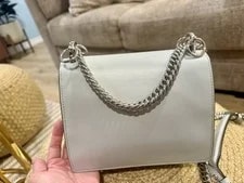 Fendi Roma Studded Logo Flap Turn Lock Chain Strap Small 4