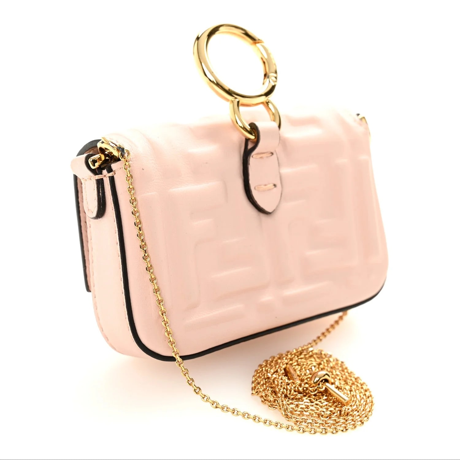 Matisse Embossed Nano Baguette Charm Rosa Quarzo 2