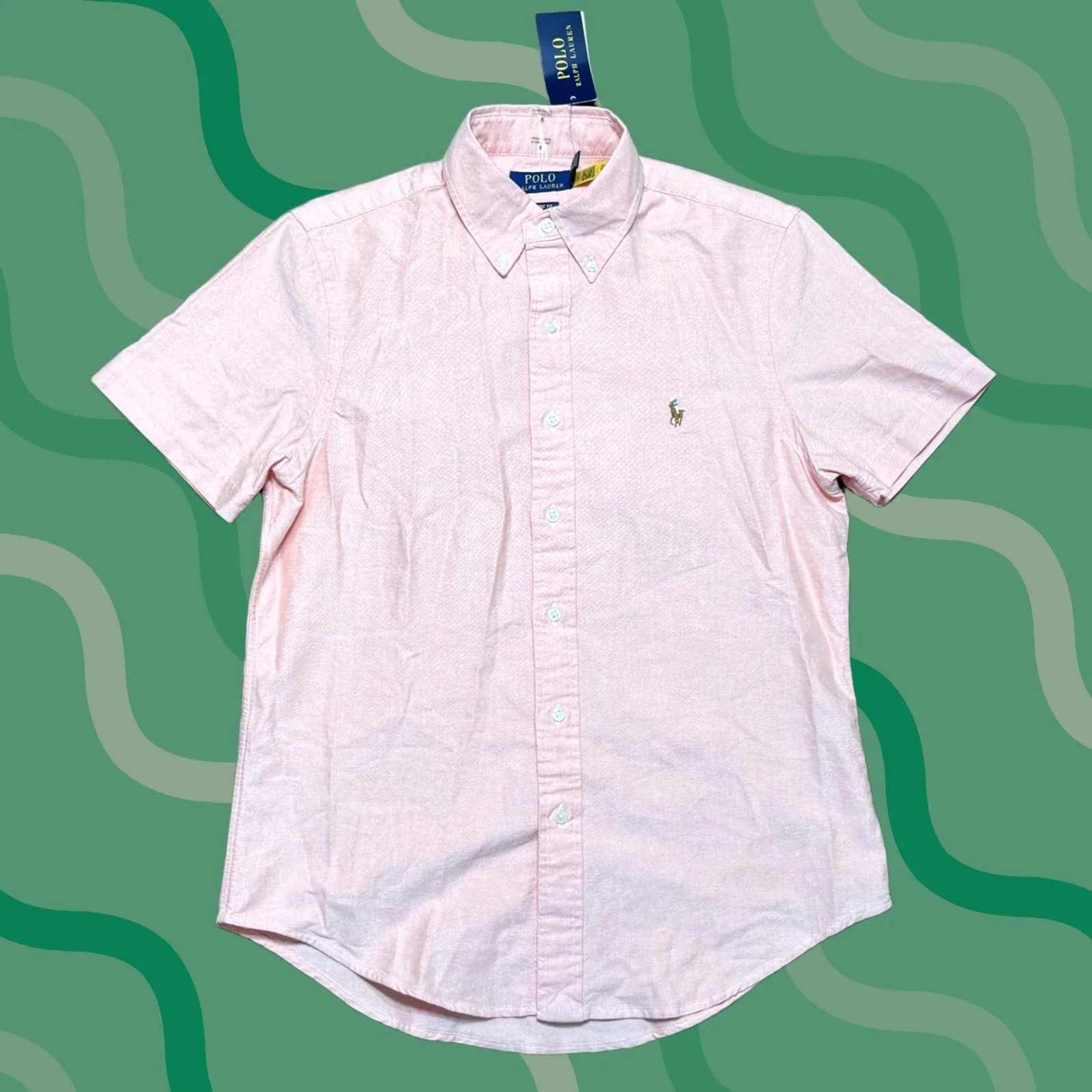 Polo Ralph Lauren — Polo Ralph Lauren Classic Fit Short Sleeve Shirt Sz S Short Sleeve Button-Up Collar Button Embroidered Pony Casual Workwear 41 in Chest — streetwear — resale