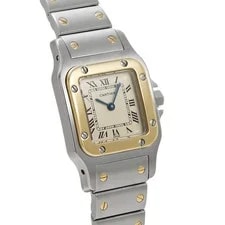 Cartier Santos W20012C4 ( 1567) 24mm Stainless Steel Ivory #WW11056 3
