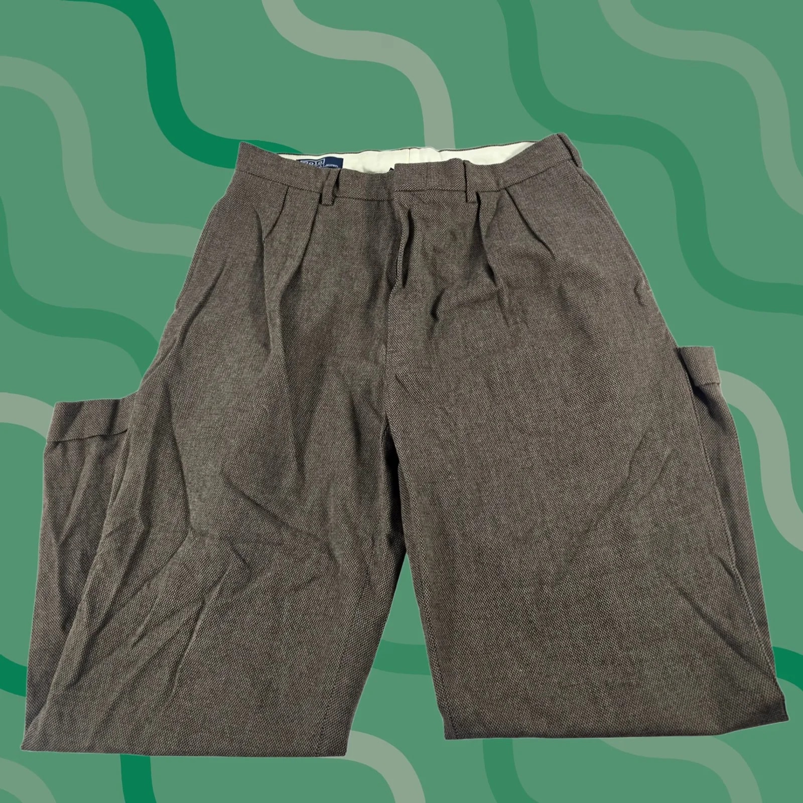 Polo Ralph Lauren — Polo Ralph Lauren Pleated Cuffed Dress Pants Trousers 35x30 — streetwear — resale