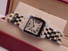 Cartier Santos Demoiselle Box&papers Gold&steel '2017 TOP W25067Z6-2701 4