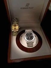 Audemars Piguet Royal Oak Automatic Black Dial Date Silver Bracelet Box 3
