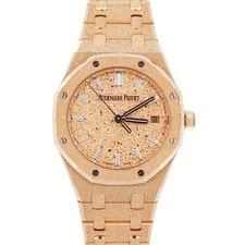 Audemars Piguet — Audemars Piguet Royal Oak Frosted 34mm Yellow Gold Sand Plated Dial Ref# — Watch — resale