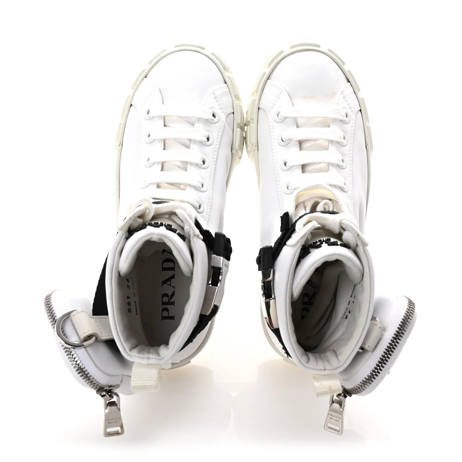 Triangle Wheel Pouch Pocket High Top Sneakers 39 2