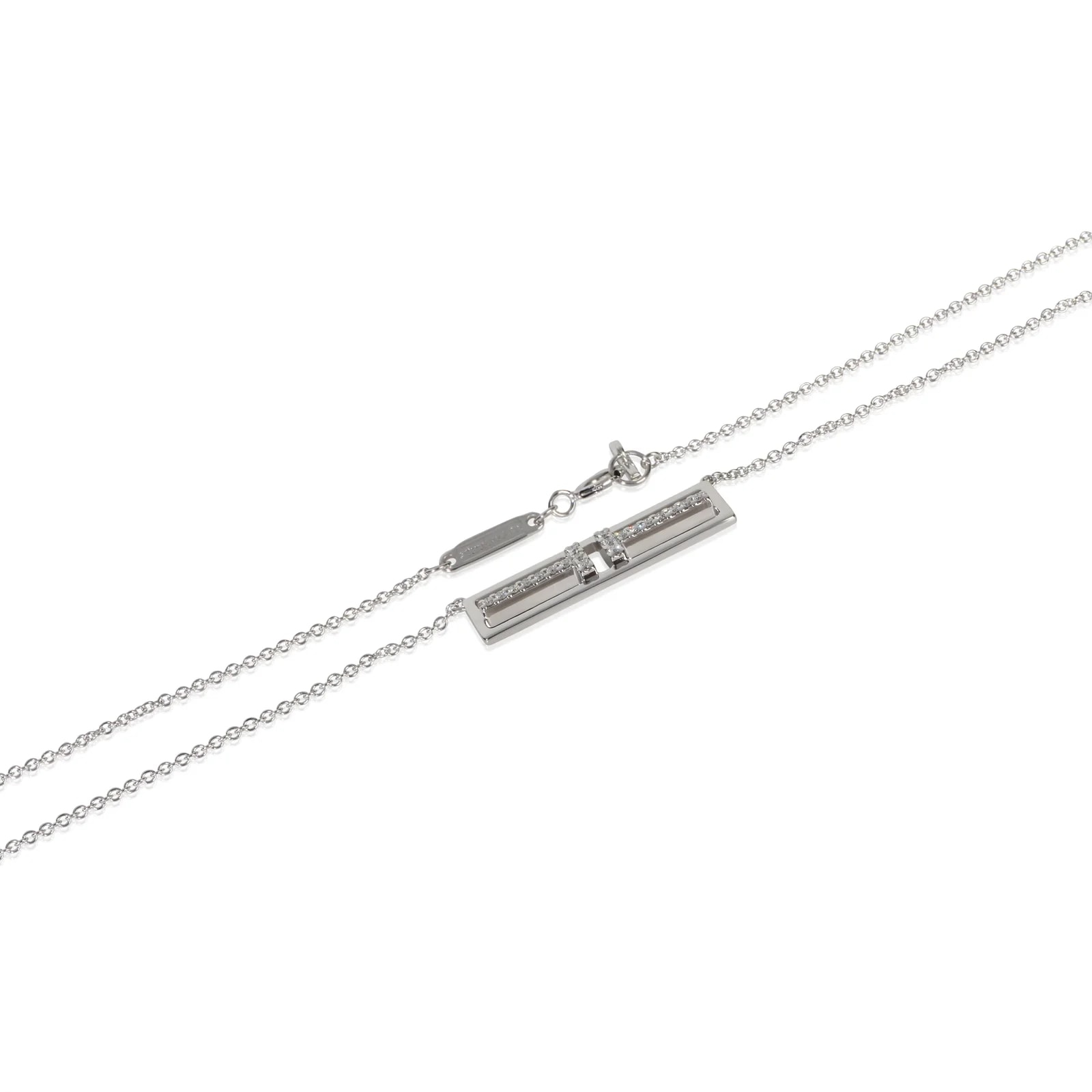 Tiffany & Co. White Gold T Horizontal Bar 18k 3