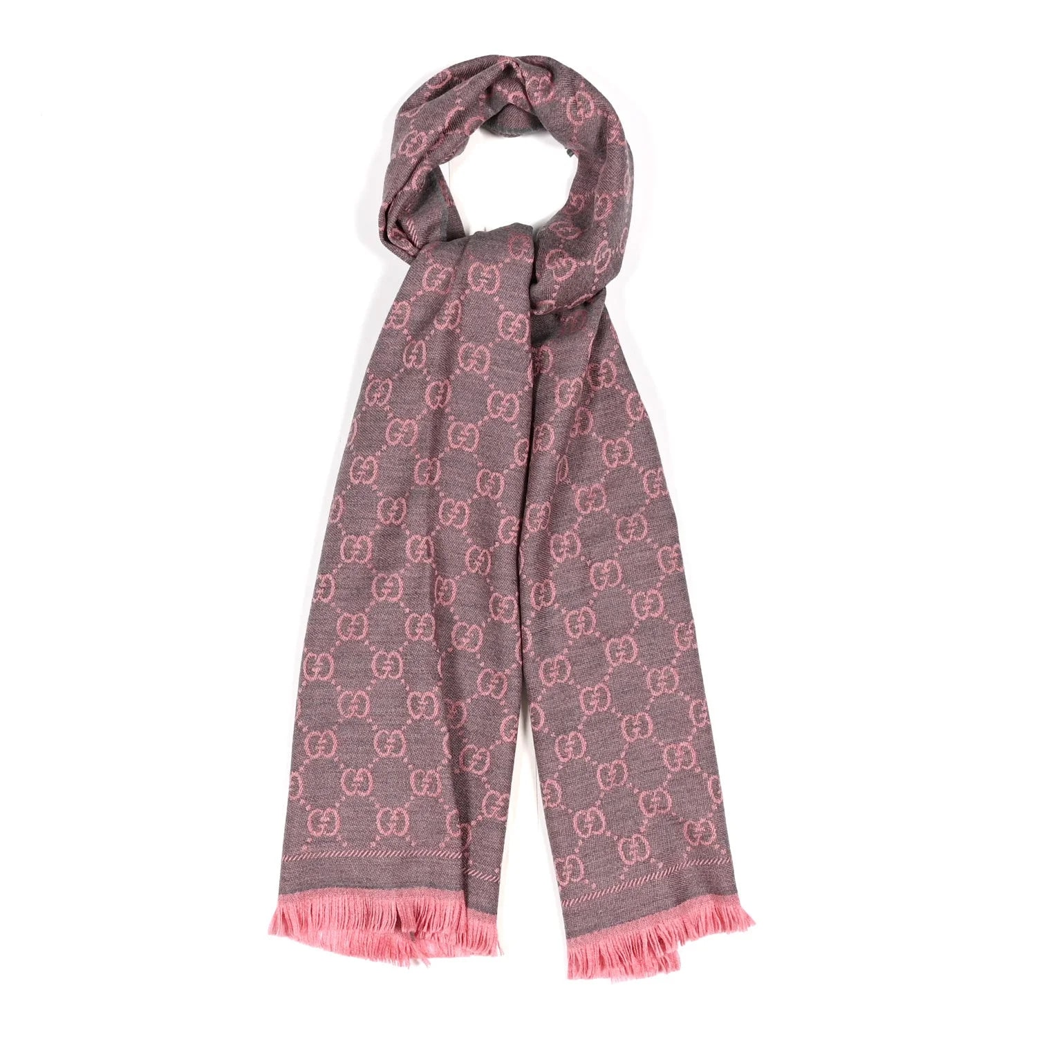 Gucci — GG Sten Fringe Scarf — Accessory — resale