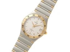 Omega Constellation Half Bar 396.1201 Silver K18 Yellow Gold Stainless Steel US 2