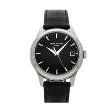Patek Philippe — Patek Philippe Calatrava White Gold Auto 39mm Black Dial Strap 5227G-010 — Watch — resale