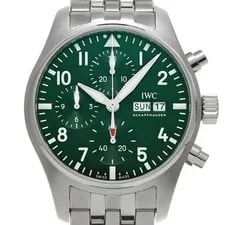 IWC — IWC Pilot Chronograph 41 IW388104 Green Stainless Steel #W1530 — Watch — resale