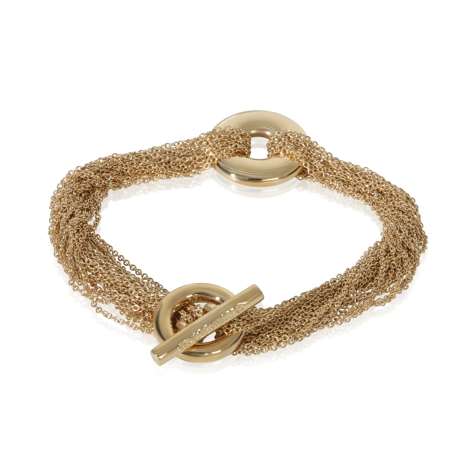 Tiffany & Co. Yellow Gold Multistrand Toggle 18k 3