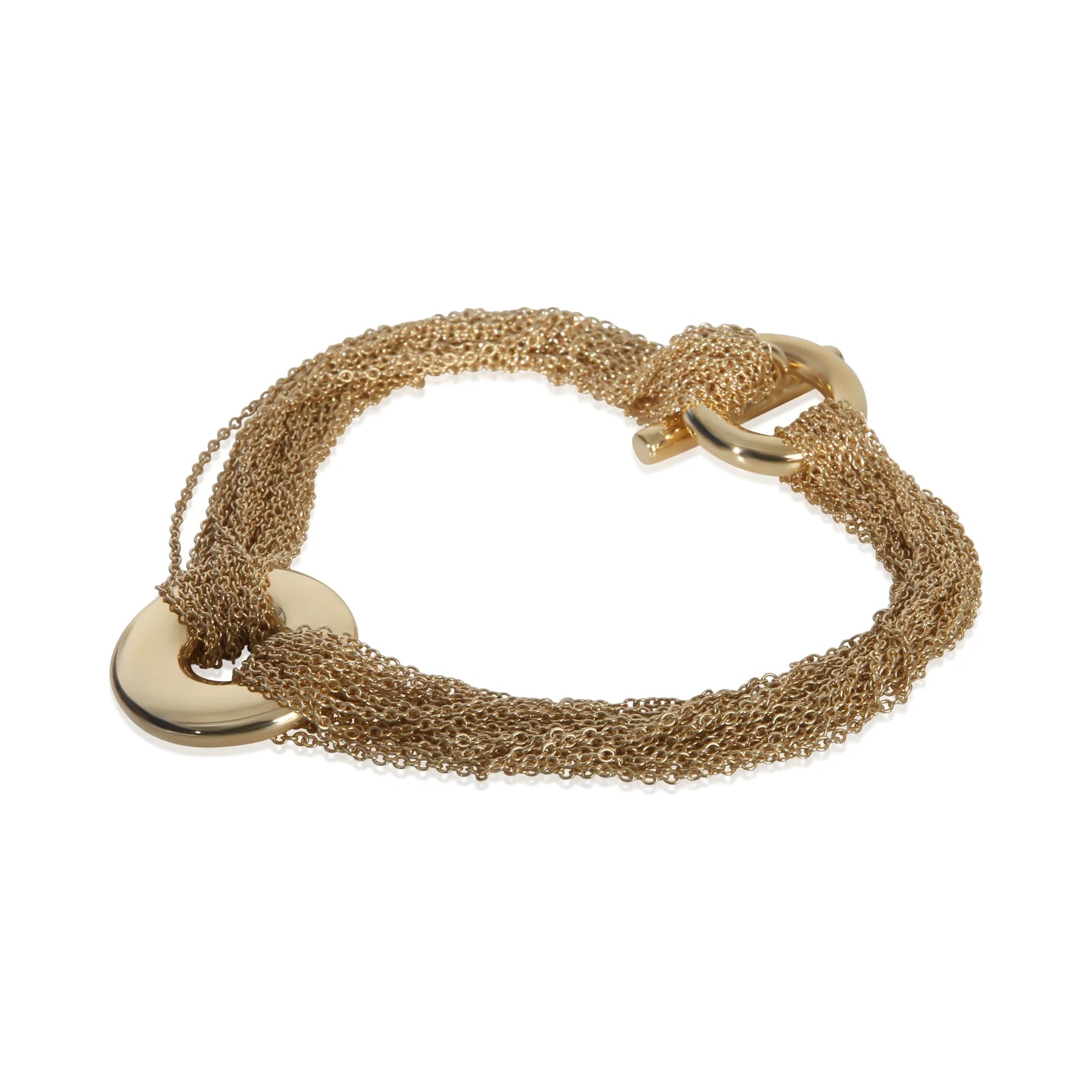 Tiffany & Co. Yellow Gold Multistrand Toggle 18k 4