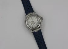 TAG Heuer WH1111 6000 Series Professional White Blue Leather Strap 4