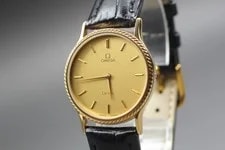 Omega de Ville Cal.1365 Gold Dial Quartz From Japan 2