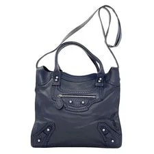 Balenciaga — Balenciaga Riva City Paper 2WAY Calf — Handbag — resale