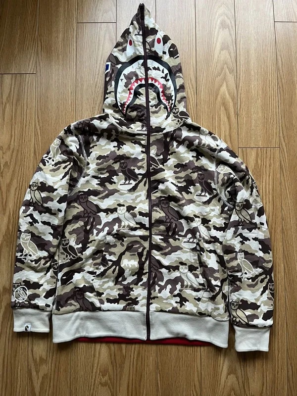 BAPE — Bape X OVO Reversible Hoodie Camo — streetwear — resale