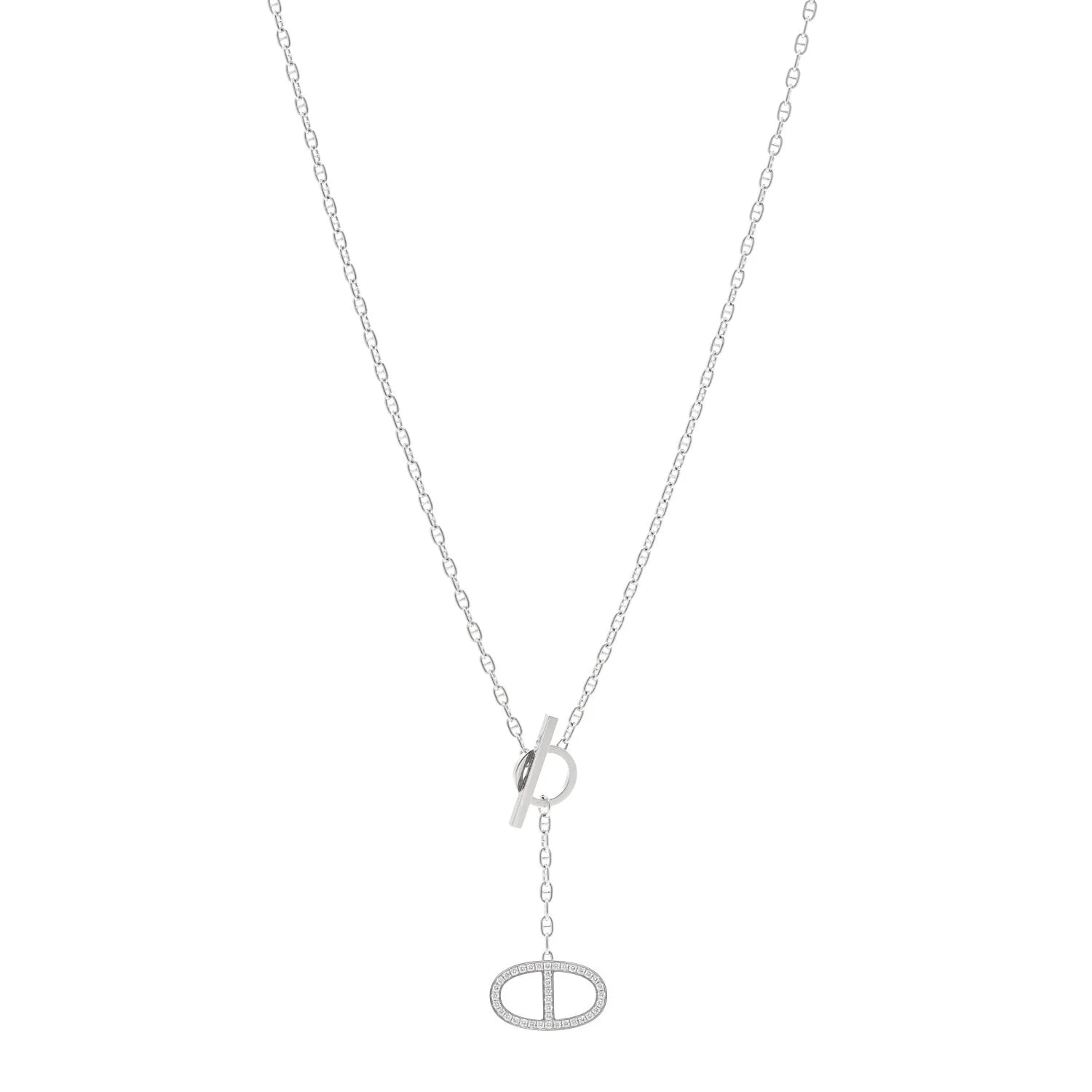 Hermès — 18K White Gold Chaine D'Ancre Contour ST — Jewelry — resale