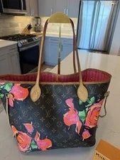 Louis Vuitton Neverfull Stephen Sprouse Roses Lining 4